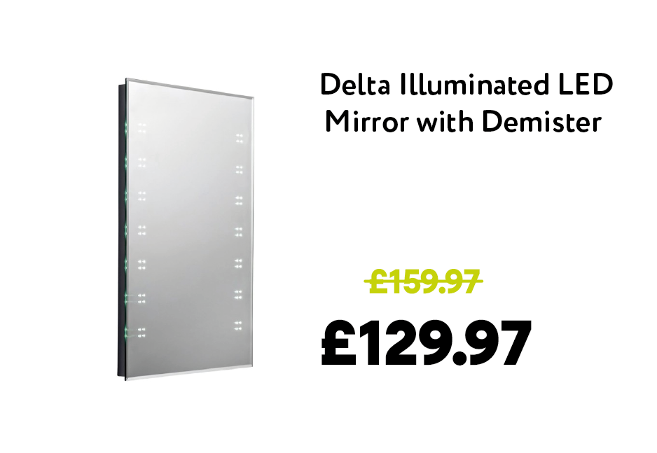 Delta 700 x 500mm Illuminated LED Mirror with Demister