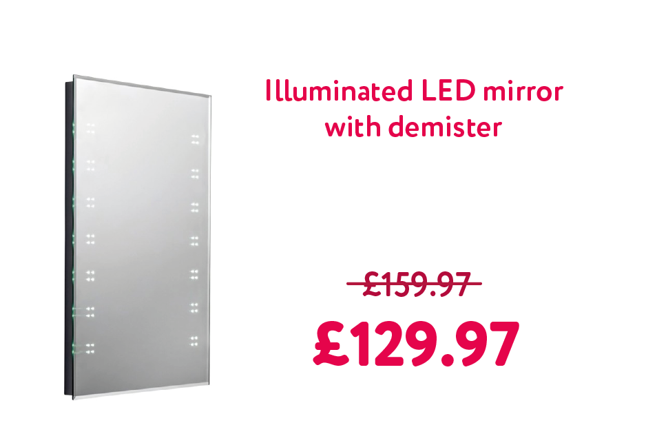 Delta 700 x 500mm Illuminated LED Mirror with Demister