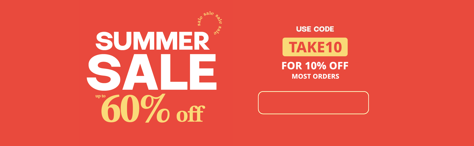 60% OFF SUMMER SALE
