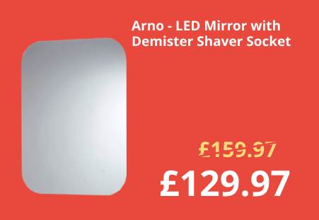 Arno - 600 x 800mm LED Mirror with Demister & Shaver Socket