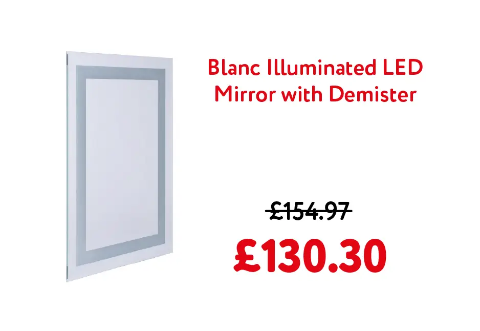 Blanc 700 x 500mm Illuminated LED Mirror with Demister